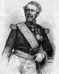 Ritratto del Maresciallo Adolphe Niel (1802-1869), soldato e politico francese. Incisione in "Le Monde Illustré" n.645 del 21 agosto 1869 da French School