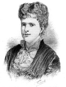 Ritratto di Maria Pia, Regina del Portogallo (1847-1911). Incisione in "Le Monde Illustré", 22 maggio 1886. da French School