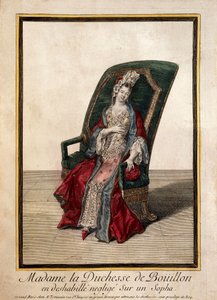Ritratto di Marie Anne Mancini (incisione del XVIII secolo) da French School