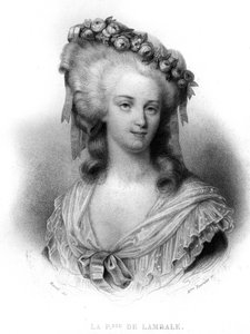 Ritratto di Maria Teresa di Savoia Carignano (1749-1792), principessa di Lamballe - in 