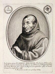 Ritratto di Marin Mersenne inciso da Balthazar Moncornet da French School
