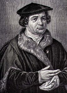 Ritratto di Martin Lutero, riformatore religioso tedesco da French School