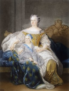 Ritratto di Maria Leszczynska e il Delfino da French School