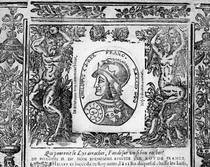 Ritratto di Filippo Augusto - incisione da French School