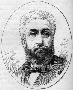 Ritratto di Philippe Rousseau (1816-1888), pittore francese. Incisione in "Le Monde Illustré" n.890 del 2 maggio 1874 da French School