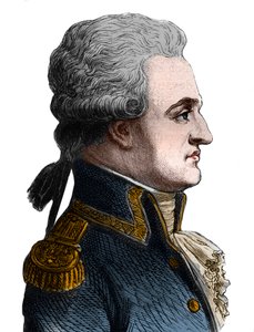 Ritratto di Pierre Charles de Villeneuve, ammiraglio francese (1763-1806), iniziò la battaglia di Trafalgar, che fu un disastro, e poi si suicidò - in "The History of France" di Henri Martin da French School