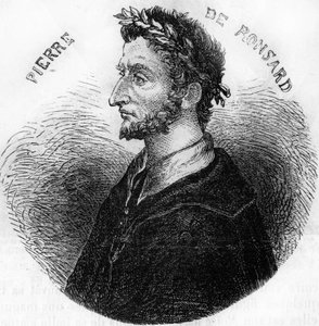 Ritratto di Pierre de Ronsard, poeta (1524-1585). In "Histoire Populaire de la France", sd. circa 1885. Incisione.