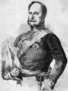 Ritratto del Principe Federico Guglielmo Luigi (1797-1888), futuro Guglielmo I, Re di Prussia e Imperatore di Germania. Incisione in 