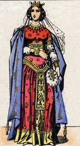 Ritratto della Regina Nantilde (ca. 610-642) da French School