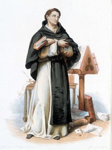 Ritratto di San Bernardo di Chiaravalle (San Bernardo di Chiaravalle) (1090 - 1153) - in "Le Plutarque francais", ed. Mennechet