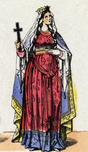 Ritratto di Santa Clotilde, Regina dei Franchi (ca. 475-545), moglie di Clodoveo I
