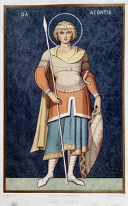 Ritratto di San Leone dopo mosaico greco XI secolo da French School