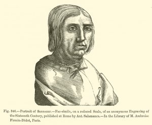Ritratto di Sannazaro (incisione) da French School