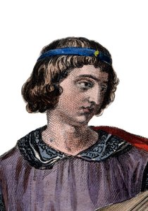Ritratto di Tebaldo I (1201-1253), Conte di Champagne (come Tebaldo IV) dalla nascita e Re di Navarra dal 1234