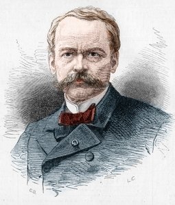 Ritratto di Théodore Barrière (1823-1877), drammaturgo francese. Incisione in "Le Monde Illustré" n.1071 del 20 ottobre 1877