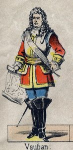 Ritratto di Vauban Sébastien le Prestre (1633-1707), maresciallo di Francia. Immagine di Epinal della fine del XIX secolo. Collezione privata da French School