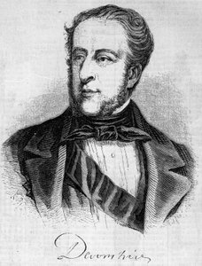 Ritratto di William Spencer Cavendish (1790-1858), Duca di Devonshire. Incisione in “Le Monde Illustré” n°45 del 20 febbraio 1858. da French School