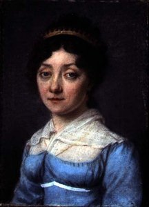 Ritratto di una Donna Borghese in un Abito Impero Blu, c.1815 da French School