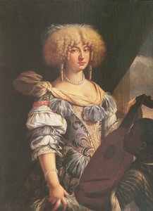 Ritratto di una donna con un paggio moresco