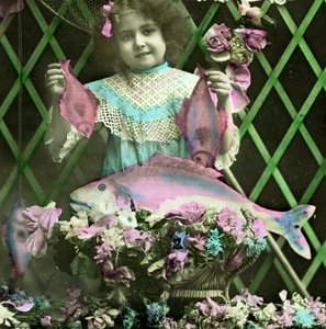 Ritratto di una ragazza con pesci c.1898
