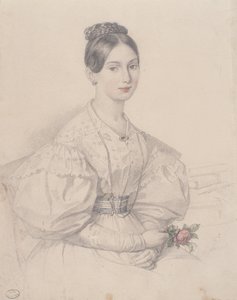 Ritratto di una giovane donna da French School