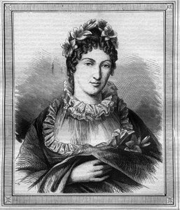Ritratto della Duchessa di Angoulême Marie Thérèse Charlotte di Francia conosciuta come Madame Royale (1778-1851). Incisione in 