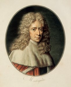 Ritratto del filosofo e politico francese Charles de Secondat, Barone de la Brède et de Montesquieu da French School