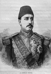 Ritratto del Chedivè Tawfig (1819-92), da L