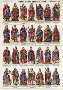Ritratto dei re e delle regine di Francia della dinastia dei Capetingi da Lotario (941-986) a Luigi X l