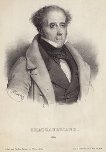 Ritratto di vicomte de Chateaubriand da French School