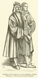 Ritratti di Fra Angelico e di Luca Signorelli, al Duomo di Orvieto da French School