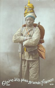 Cartolina raffigurante un soldato senegalese, 1915 da French School