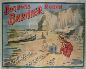 Poster pubblicitario delle caramelle Barnier