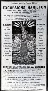 Poster pubblicitario delle Escursioni Hamilton, c.1890 da French School