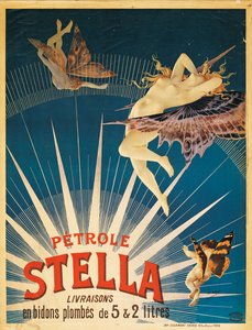 Poster pubblicitario per Stella petrol, 1897