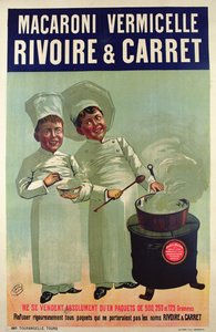 Poster pubblicitario della pasta Rivoire et Carret