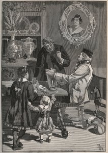 Potichomy, un processo del XIX secolo per imitare i vasi di porcellana dalla Cina e dal Giappone. Incisione del 1880 in 