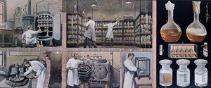Preparazione di sieri per combattere la tubercolosi, da Les Animaux, c.1900