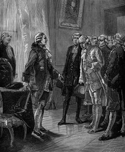 Presentazione al re di Francia Luigi XVI della proposta per la creazione del Conservatoire des arts et métiers nel 1783 da French School