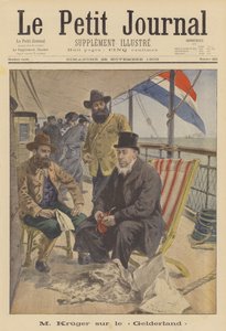 Il presidente Kruger del Transvaal in esilio a bordo della nave olandese Gelderland da French School