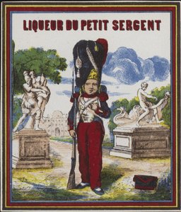 Etichetta del prodotto per Liqueur du Petit Sergent da French School