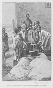 Fontana pubblica in Senegal, illustrazione da "Le Senegal..." di Louis Leon Faidherbe, 1889 da French School