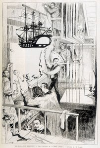 Burattinai dietro le quinte del Chat Noir, cabaret parigino - in "Le Monde illustré" del 28/01/1888 da French School