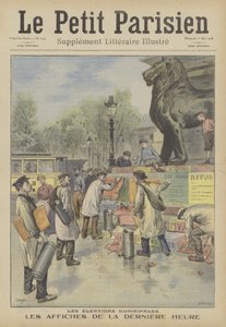 Affissione di manifesti per le elezioni municipali francesi da French School