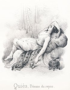 Quiete: Dea della tranquillità e del riposo, moglie del Sonno, figlio dell