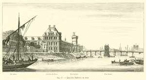 Quai delle Tuileries nel 1650 da French School