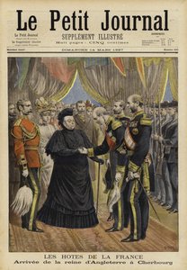 La regina Vittoria arriva a Cherbourg, 1897 da French School