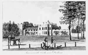 Castello di Ravensworth vicino a Durham, XIX secolo da French School