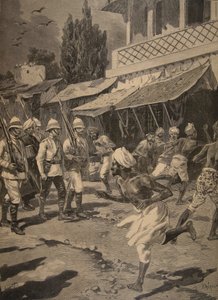 Ribellione a Bombay, illustrazione da Le Petit Journal: Supplement illustre, 1898 da French School