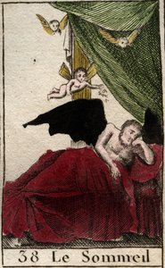 Rappresentazione del Sonno, che riposa eternamente in un palazzo, vicino alle ali dei sogni. Da 